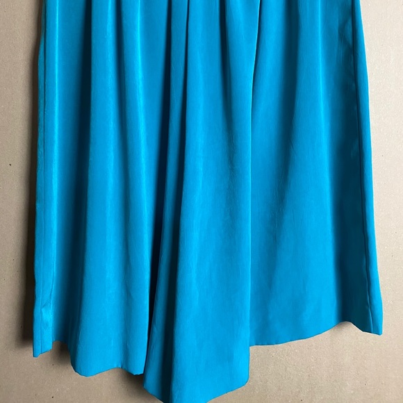 Vintage High Waist Shorts Pleated Front Teal Green - Picture 4 of 7